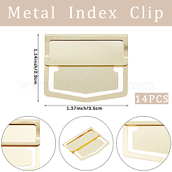 14 шт. закладки из нержавеющей стали для книг с зажимом для страниц&nbsp;AJEW-CP0009-29G