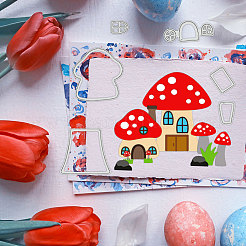 Трафареты для резки углеродистой стали на грибную тему DIY-WH0309-1601