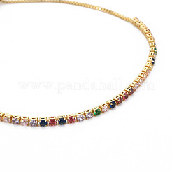 Теннисный браслет из кубического циркония BJEW-T020-03B-01G