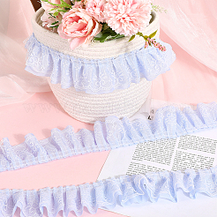 5 ярд двойной полиэстеровой кружевной отделки для украшения шитья OCOR-GF0005-06A