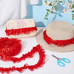 Полиэстеровая кружевная лента с морщинами&nbsp;OCOR-WR0001-94B