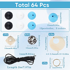 Набор для самостоятельного изготовления браслета с подвеской из силиконовых бусин&nbsp;DIY-SC0024-67