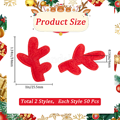 100 шт. 2 стиля украшения на рождественскую тематику аксессуары FIND-GF0007-15B