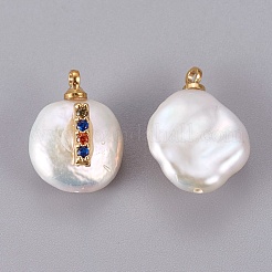 Подвески из натурального пресноводного жемчуга PEAR-F008-32G-I