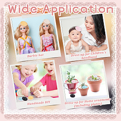 24 шт. мини-шапочки для кукол из пластика ручной работы DIY-DR0001-65