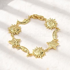 Латунь ссылка браслеты для женщин BJEW-C118-01G