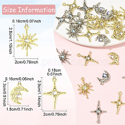 15 шт. подвески из сплава и смолы в двух стилях&nbsp;FIND-YW0011-15G