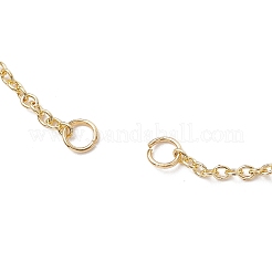 Изготовление браслета с плоским круглым крестом из латуни с прозрачным кубическим цирконием AJEW-JB01356