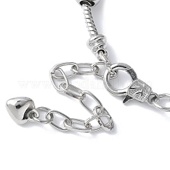 3шт 3 цвета латунные европейские бусины браслеты с подвесками наборы&nbsp;BJEW-JB11586