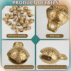 30 шт. латунные подвески-колокольчики KKB-CN0001-02B-C