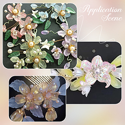 60шт 6 цвета непрозрачные акриловые бусины OACR-SC0002-17