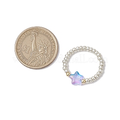 Стеклянные бусинки стрейч-кольца RJEW-JR00822