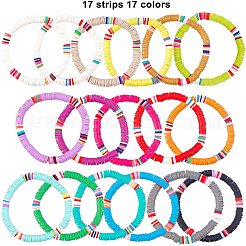 Браслеты из бисера хеши из полимерной глины ручной работы BJEW-GA0001-01