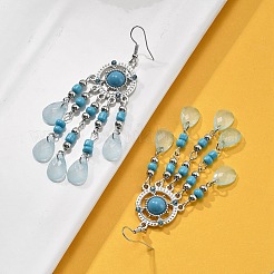 Серьги-люстры из сплава EJEW-G426-03P-01