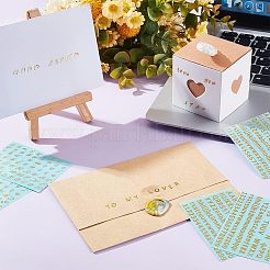 8 шт. 2 стиля латунных самоклеящихся наклеек с картинками STIC-OC0001-02