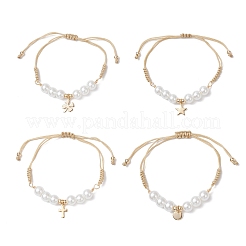 4 шт. браслеты с подвесками из нержавеющей стали 304 BJEW-JB12518