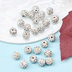 Бусины со стразами&nbsp;RB-H284-6MM-AB