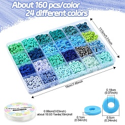 Зимняя тематика своими руками полимерная глина дисковые браслеты с бусинами наборы для изготовления&nbsp;DIY-YW0010-94