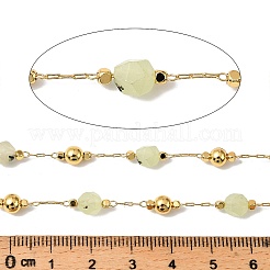 Цепочки из круглых бусин из пренита ручной работы CHC-F021-01G-01