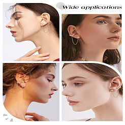 1 пара серег-гвоздиков из латуни с микропаве из прозрачных кубических цирконий для женщин&nbsp;EJEW-LP0001-48G