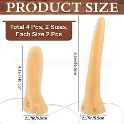 4 шт. 2 стиля реквизит для розыгрыша на Хэллоуин из ПВХ с длинным носом&nbsp;AJEW-CN0004-49