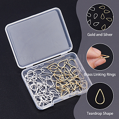 60 шт. 2-х цветные латунные соединительные кольца&nbsp;KK-HS0001-47