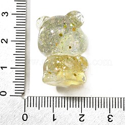 Прозрачная смола маленький медвежонок украшение RESI-S015-01G