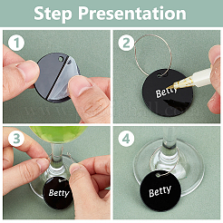 50 шт. акриловые круглые листовые подвески&nbsp;DIY-BC0014-03B