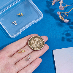 4 шт. 2 цвета s925 застежки-кольца из стерлингового серебра STER-PH0003-71