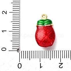 Подвески из латуни с эмалью в виде ананаса KK-C119-02B