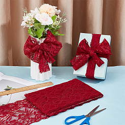 Эластичная кружевная лента с вышивкой из хлопка OCOR-WH0078-361B