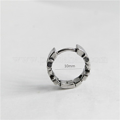 Серьги-кольца из нержавеющей стали 304 с эмалью FS-WG829E1-01