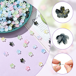 210шт 7 цвета гальванические прозрачные стеклянные бусины GLAA-SC0002-78