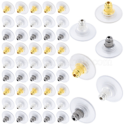 100 шт. латунные серьги-клещи с подушечкой&nbsp;KK-YW0002-43G