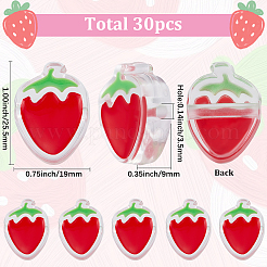 30шт прозрачные эмалевые акриловые бусины&nbsp;TACR-SC0001-43