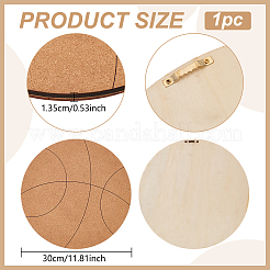 Деревянная настенная витрина для ювелирных изделий пробковый поднос AJEW-WH0348-466F