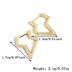 Геометрические нерегулярные серьги-кольца из стерлингового серебра s925 с молнией BC0991