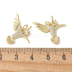 Латунные микропаве прозрачные подвески с фианитом KK-Q031-26G