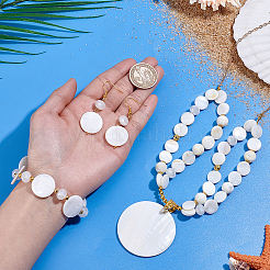 Ожерелья и браслеты из натурального жемчуга и наборы сережек-подвесок SJEW-PH01394