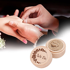 Деревянная коробка для колец OBOX-WH0009-002