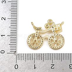 Латунные микропаве прозрачные подвески с фианитом&nbsp;KK-Z123-05G