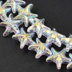 Стеклянные бусины с гальваническим покрытием &nbsp;EGLA-P069-01A-AB08