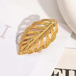 Заколки для волос из полых листьев кожи аллигатора из нержавеющей стали IK7131-1