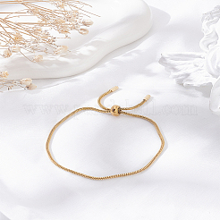 1шт регулируемый ионное покрытие (IP) 304 нержавеющая сталь слайдер браслет/боло браслеты изготовление&nbsp;BJEW-LP0001-24