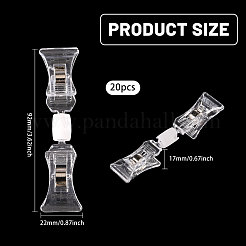 Пластиковые вывески для карточек с двойными зажимами для держателей ценников для карточек-этикеток&nbsp;FIND-WH0111-737