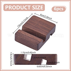 6 шт. держатели для мобильных телефонов из орехового дерева&nbsp;AJEW-NB0006-96