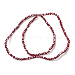 Стеклянные бусины с гальваническим покрытием &nbsp;GLAA-F078-FR07