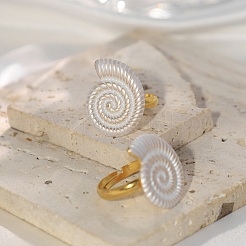 Регулируемые кольца из нержавеющей стали 304 с эмалью для женщин&nbsp;RJEW-A076-01G