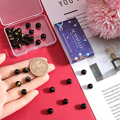 40 шт. резные бусины из натурального черного оникса (окрашенные и нагретые) G-SC0002-90