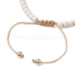 4шт. плетеные браслеты из синтетических бусин бирюзового цвета для женщин BJEW-TA00565